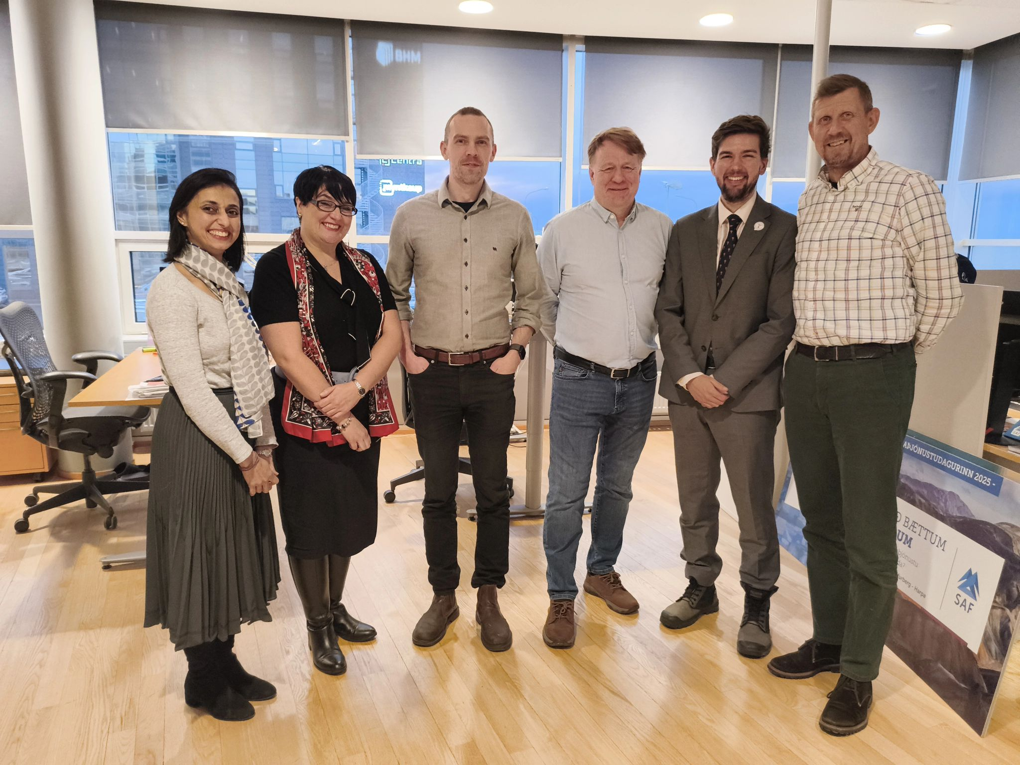 BVRLA Policy Team with contacts at meeting on Iceland Research trip